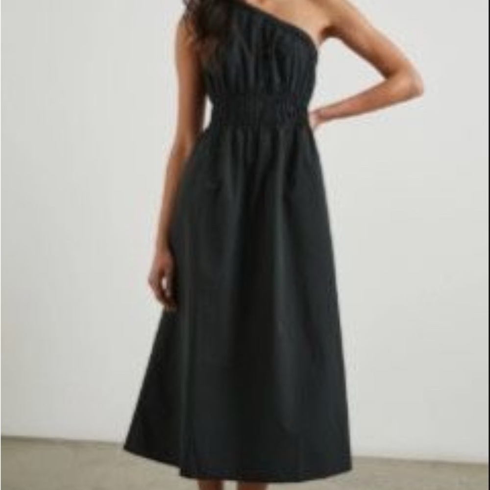 Rails Black One-Shoulder Dress
